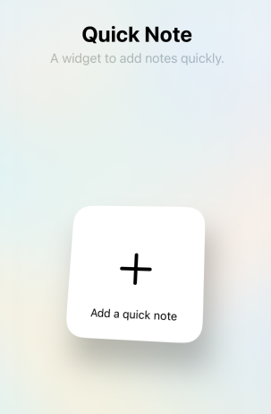 quick note widget